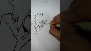 Speed drawing Naruto vs Sasuke - StickMan?! 😳 #shorts