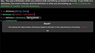 Learn Swift: What is a dictionary (Chapter 8 Lesson 1)
