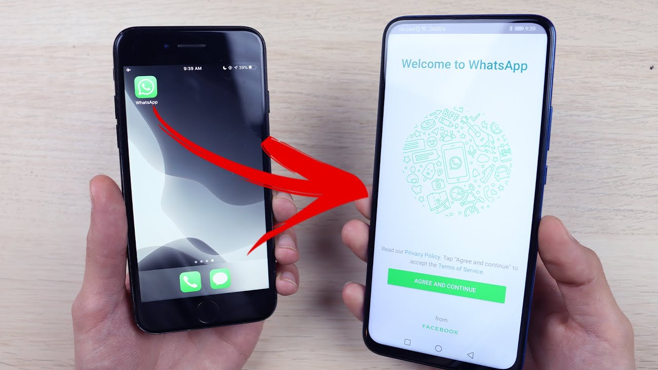 ازاى تنقل رسايل ال Whatsapp من اندرويد لايفون او العكس ?