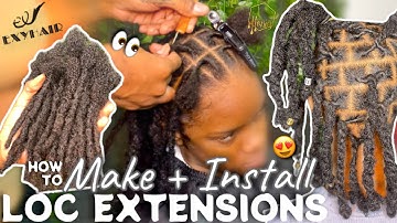 Making + Installing 6" LOC EXTENSIONS 😍 INSTANT LOCS on 4C Hair | Crochet Method feat. EXY HAIR