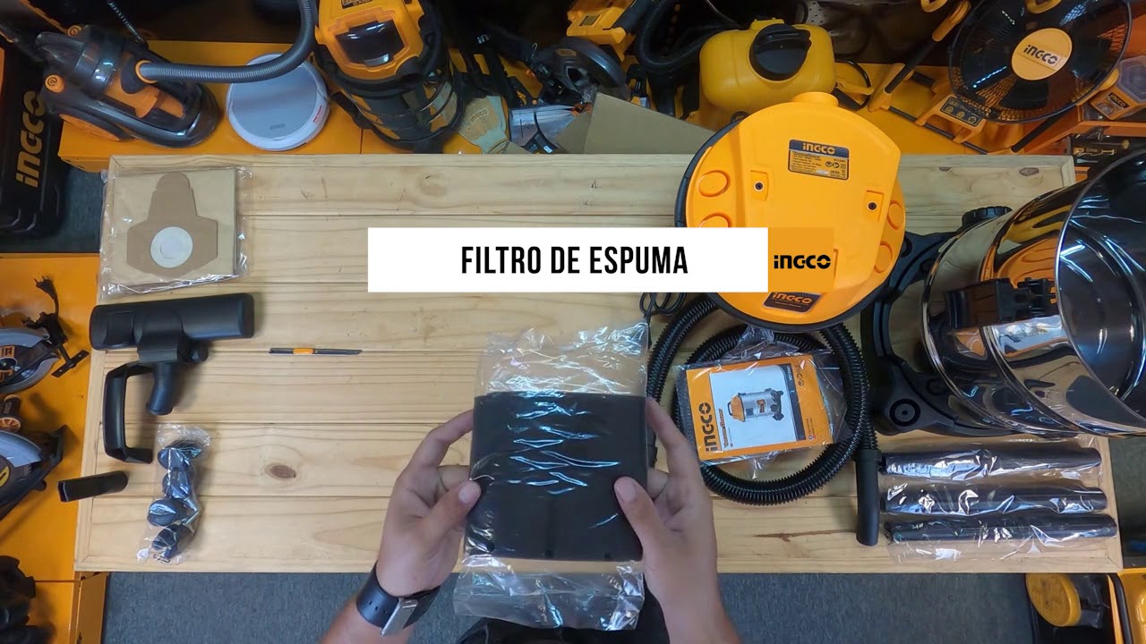 UNBOXING ASPIRADORA 30 LITROS SECO HUMEDO 1300 WATT INGCO VC13301 TANQUE INOX.