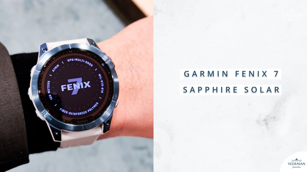 Garmin fenix 7 GPS Watch Sapphire Solar Edition Mineral Blue Titanium –