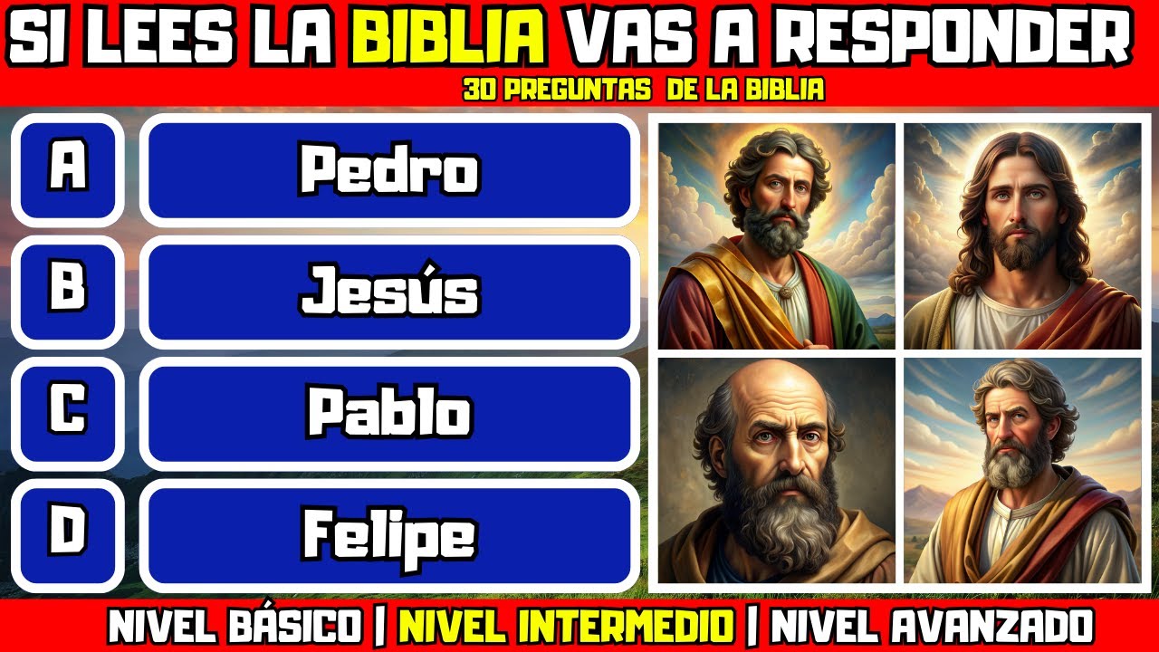 30 preguntas de la BIBLIA: ALGUNAS te harán PENSAR mucho, ¿PODRÁS responderlas TODAS?