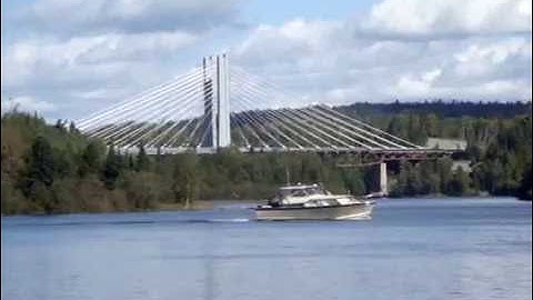 NIPIGON RIVER BRIDGE FROM BRIDGEVIEWE PARK NIPIGON MARINA