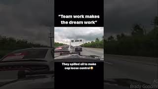 Famous They spilled oil to make cop loose control. #mopar #cops Wealth