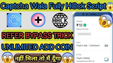 🤑2022 NEW SELF EARNING APP||CAPTCHA WALA REFER BYPASS TRICK||UNLIMITED COIN ADDED SCRIPT😱||💯℅WORKING