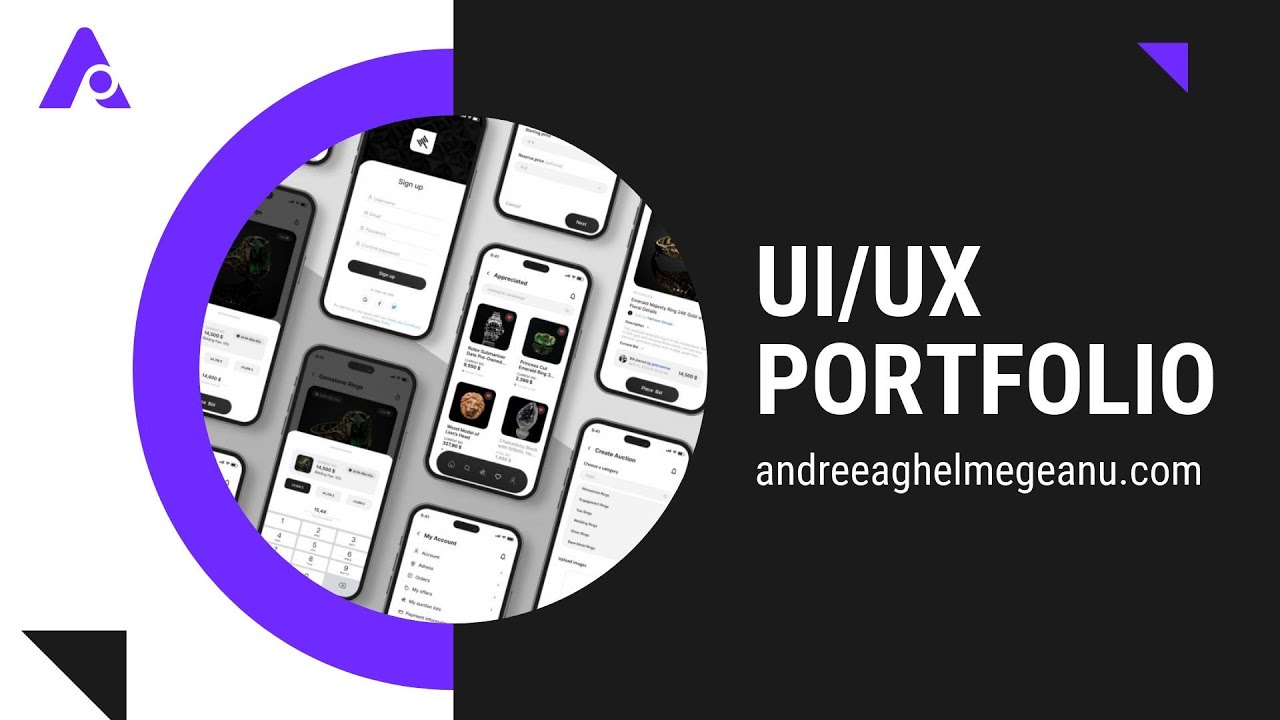 UI/UX Design Portfolio: A Quick Promo - andreeaghelmegeanu.com - YouTube