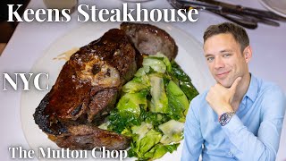 Eating the Legendary Mutton Chop from Keens Steakhouse NYC. An Iconic Dish