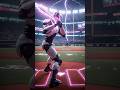 He hit it so hard he BROKE the game🤯 Mecha Batter causes SYSTEM ERROR! ⚡️ #baseball #mlb #cyberpunk