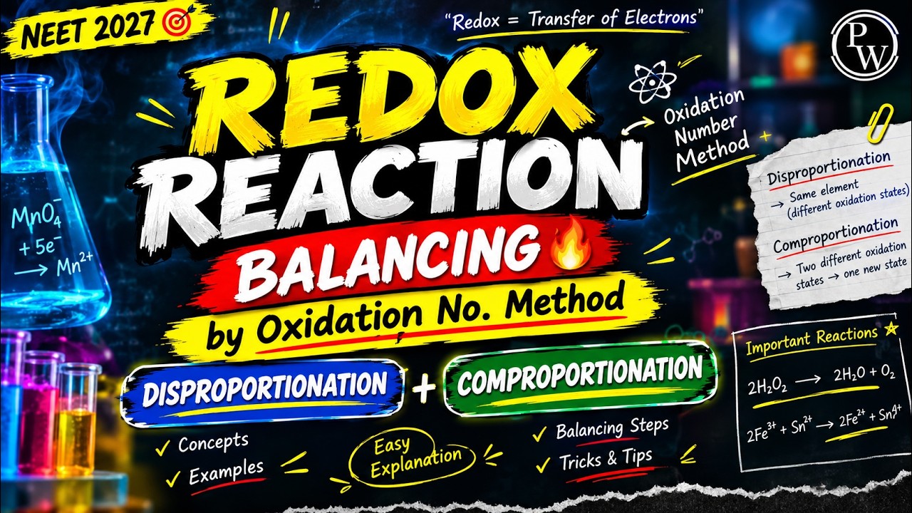 REDOX REACTION 🔥 | Balancing by Oxidation Number Method | Disproportionation & Comproportionation