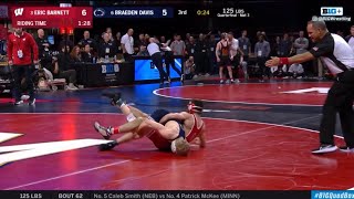 Braeden Davis(PSU) vs Eric Barnett(WIS) 3/9/24 (Jeff Byers Radio Call)