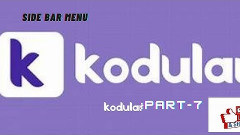 Kodular in kannada : part 7- Side bar menu