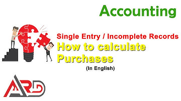 Single Entry - Calculate Purchases | English