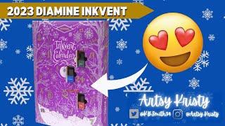 Diamine Inkvent Calendar 2023 Unboxing and Swatches