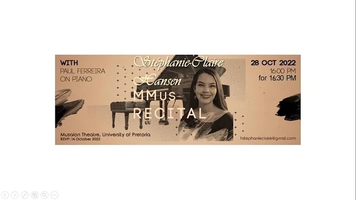 Stphanie-Claire Hansen - 2022 MMus Recital with Pa...