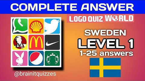Logo Quiz World, Sweden level 1 answers #logoquiz @brainitquiz