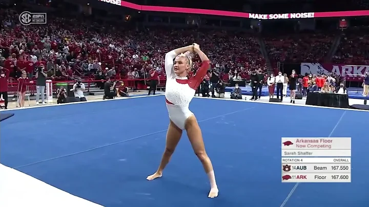 Sarah Shaffer (Arkansas) Floor 2022 vs Auburn 9.800