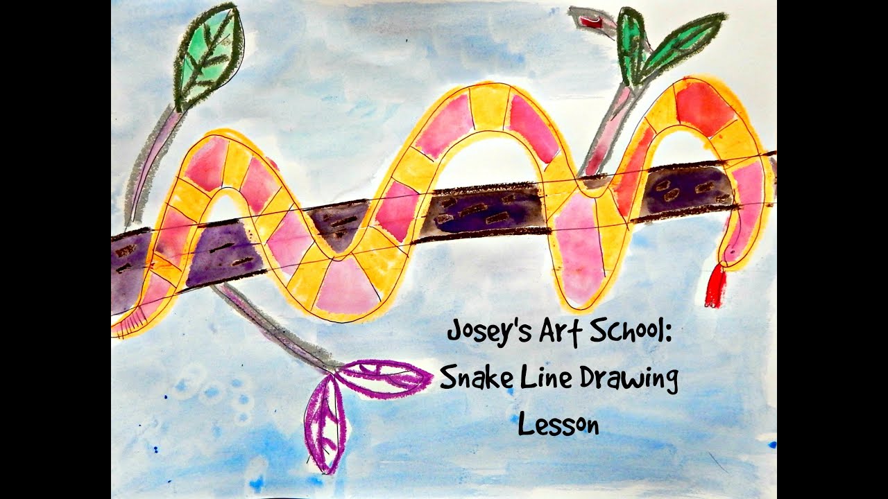 Line Design Art Activities : Joseys art school episode snake line drawing lesson