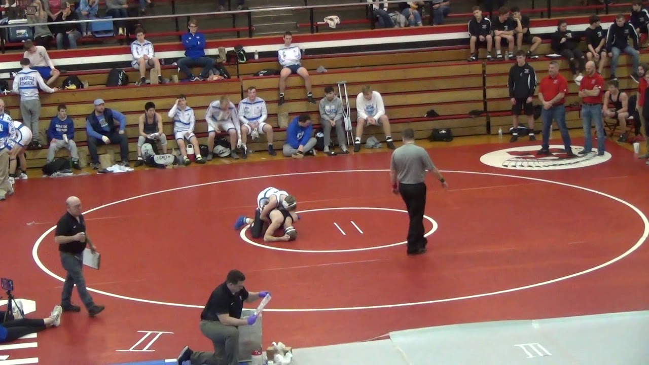 160 lbs Trevor Hunefeld vs Aidan Farmer (L0-2 Pin) Evansville Memorial