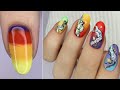 😍Ну очень яркие ногти/ Градиент гель лаком / Радужные ногти / Маникюр 2020/ Текстура на ногтях