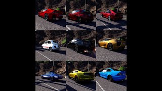 Assetto Corsa All Engine Types Sound Comparisons - (I2, I3, I4, I5, I6, V6, V8, V10, V12, W16)