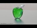 Cómo dibujar vidrio:una manzana de cristal y/o acrílico verde - Arte Divierte