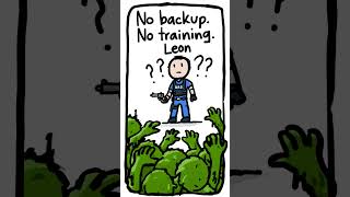 Leon Kennedy's first day as a cop was the zombie apocalypse 😳 #residentevil #residentevillore