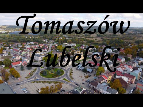Tomaszów Lubelski i Stawy Rogóźno z drona DJI 4k - Tomaszów Lubelski z lotu ptaka DJI 4k - Roztocze
