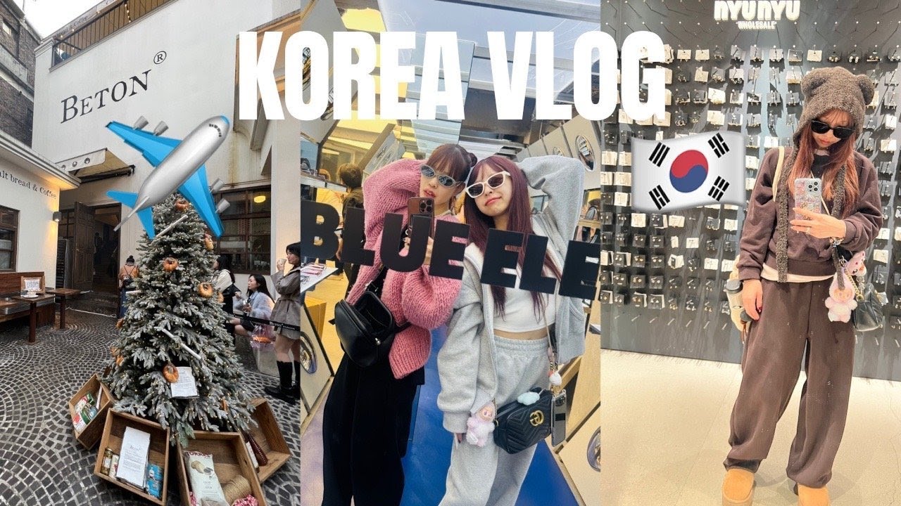 【韓国vlog】7年ぶりの韓国！シール買いに韓国まで行っちゃいました！糸リフトとリップアートもしたよ！