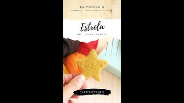 TUTORIAL FELTRAGEM | Como Feltrar uma Estrela em Lã Mágica ®️ | DIY - Needle Felting