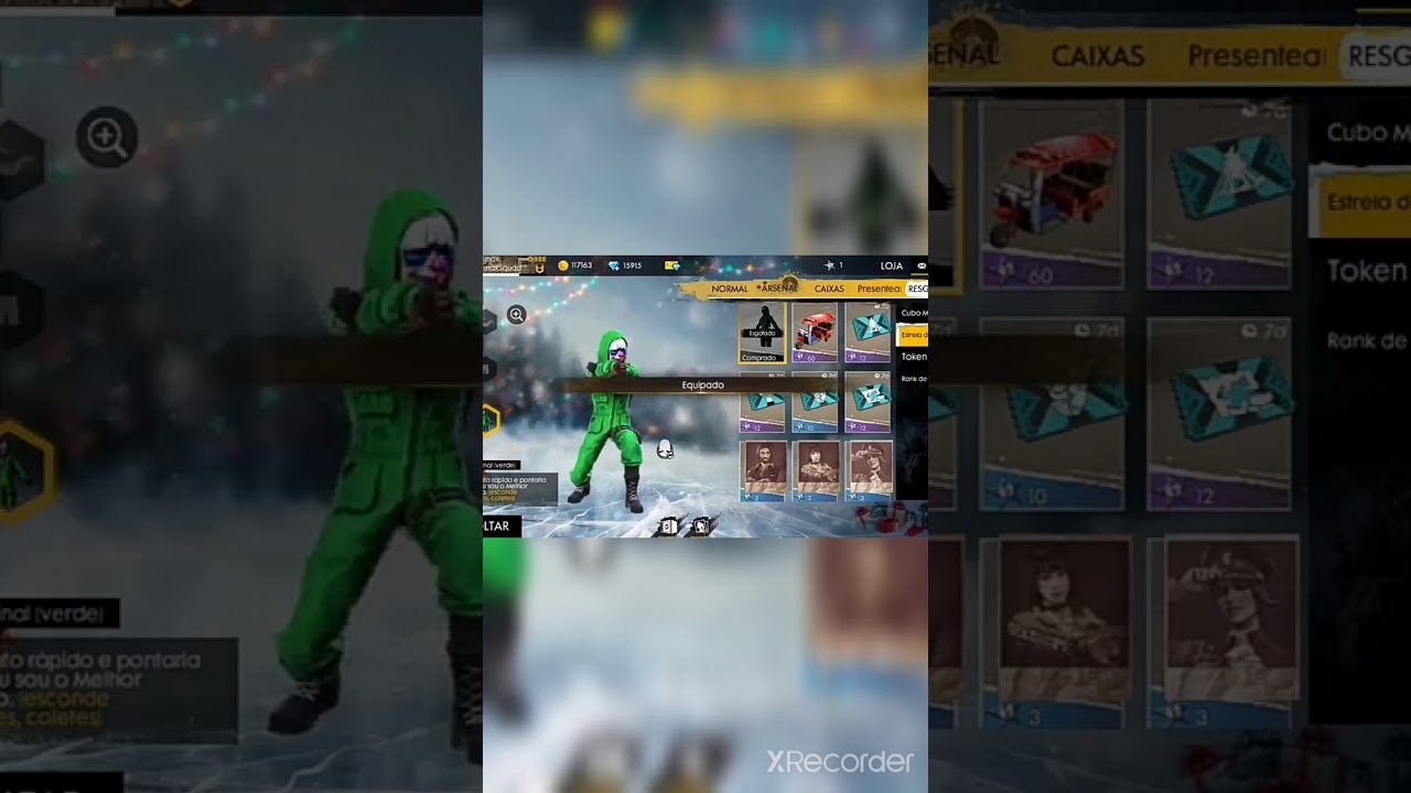 Free fire Green criminal star token exchange 