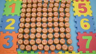 Numbers from 1 to 90 - Russian Lotto Game - Educational games