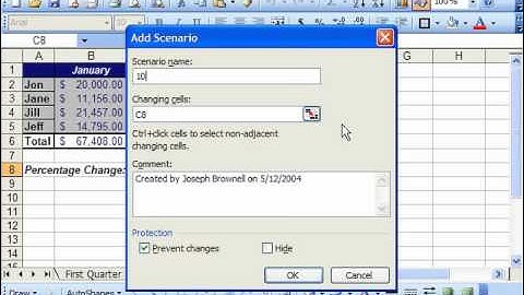Excel 2003 Tutorial Creating & Displaying Scenarios Microsoft Training Lesson 31.1