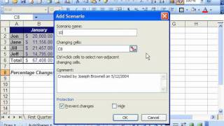 Excel 2003 Tutorial Creating & Displaying Scenarios Microsoft Training Lesson 31.1