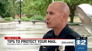Salt Lake City police urge caution after mail theft caught on camera