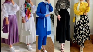 موضةصيف محجبات2023إطلالات تنسيقات ملابس أزياء أنيقة روعة? hijab outfils/hijab styles/modern hijab