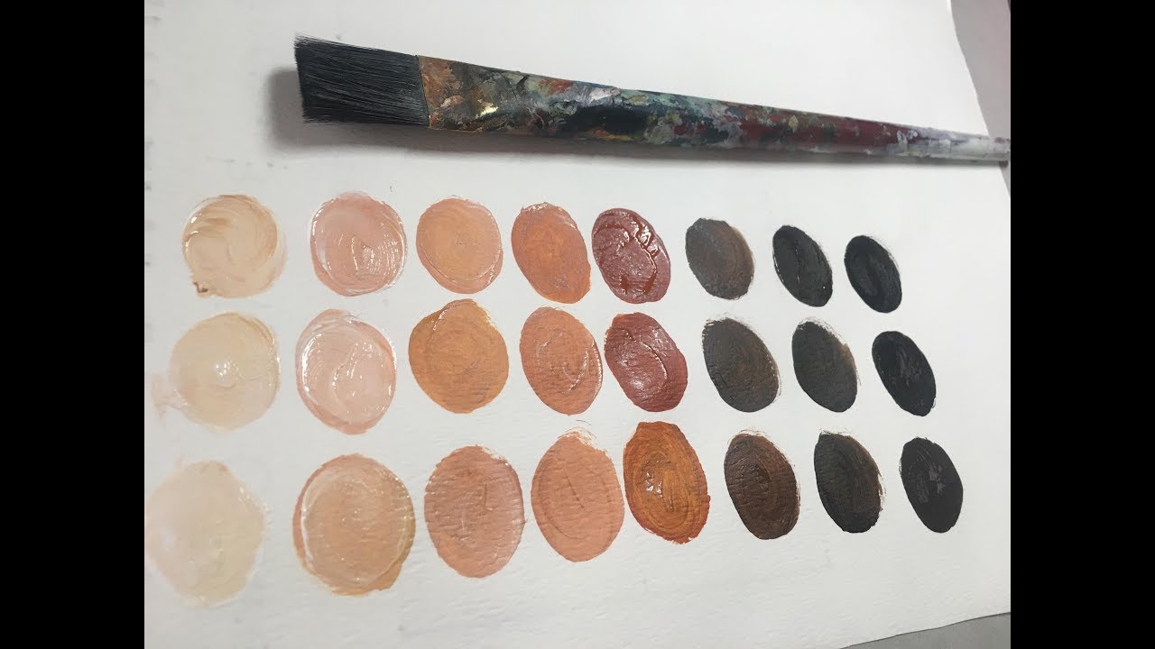 PORTRAITS How To Mix ALL Skin Tones And Blend Acrylics YouTube