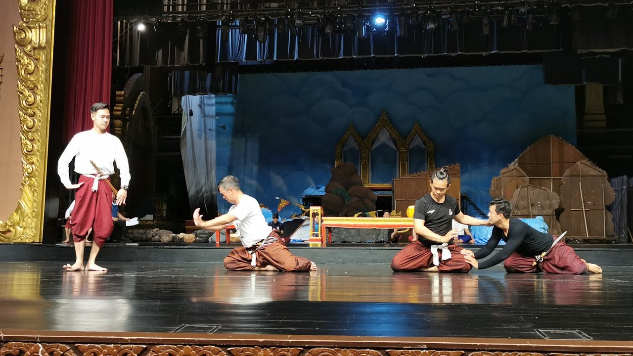 ซ้อมการแสดงโขน​ วานรดำเนิน/จองถนน​ ณ​ สังคีตศาลา​