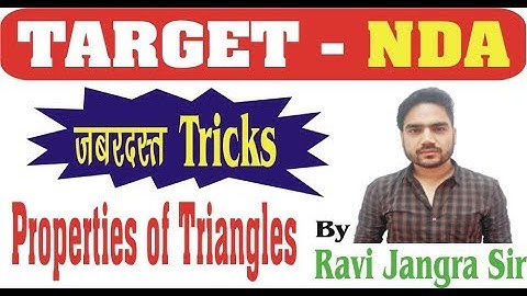 7:00 PM_Maths For NDA Properties of triangles Class 7 By Ravi Jangra Sir