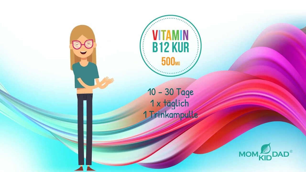 MomKidDad- vegane Vitamin B12 Kur, gegen Müdigkeit, für neue Energie