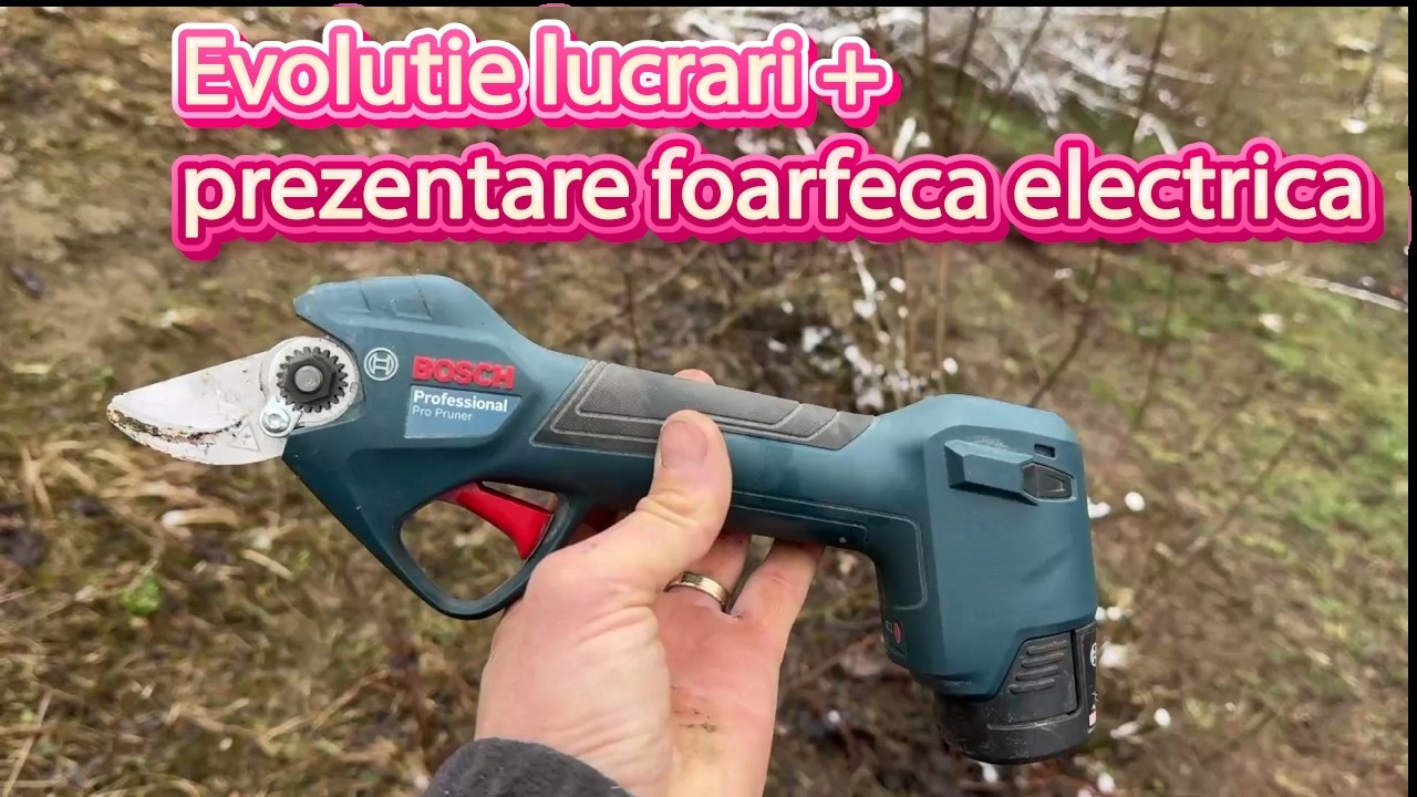 Lucrari in gradina + prezentare foarfeca electrica Bosch