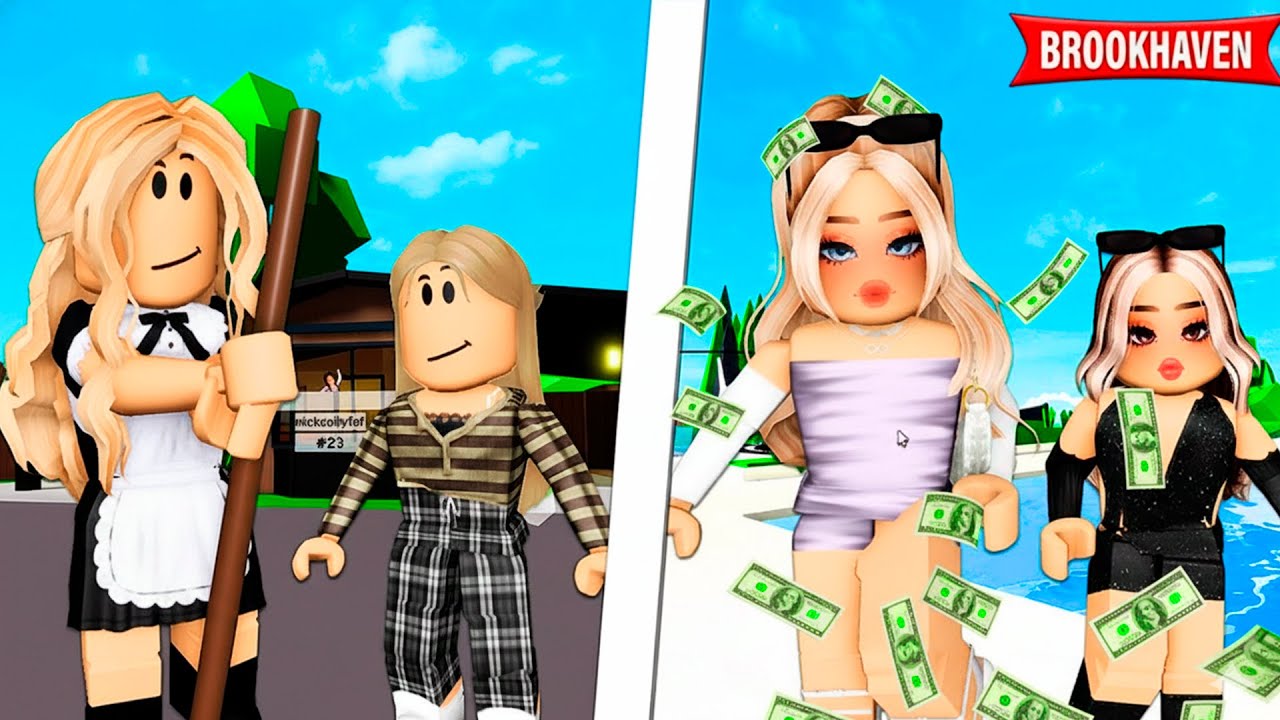 A FILHA DA EMPREGADA FICOU MILIONÁRIA | Historinhas Brookhaven RP | Roblox