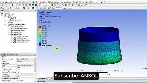 Ansys Workbench Tutorial | Hydrostatic Pressure Simulation [Tank Filled with Water]