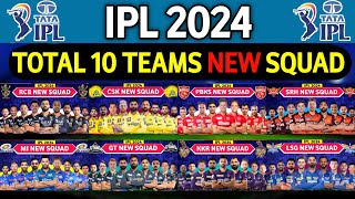 IPL 2024 - All Team Squad | IPL 2024 All 10 Teams Players List | RCB,CSK,MI,DC,PBKS,SRH,GT,KKR