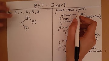 Binary Search Tree - Insertion Pseudo Code