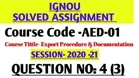 aed 01 solved assignment 2020-21, QUESTION NUMBER - 4 (3) #hindi #aed_01 #aed-01 #Session-2020-21