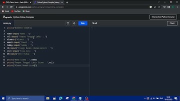 Biodata menggunakan bahasa pemrograman Python
