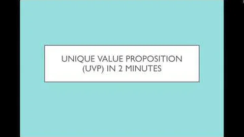 Unique Value Proposition (UVP) in Less Than 2 Minutes