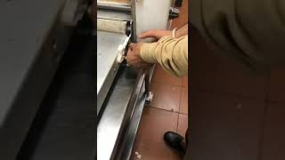 how to change the conveyor belt off rondo dough sheeter