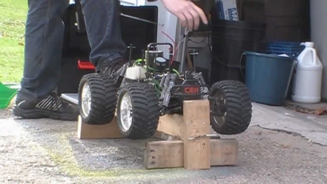 Testing of "The Green Bastard" GST 7.7 nitro RC truck YouTube